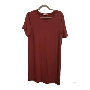 Everly Maroon A Lined Dress Women's Sz L